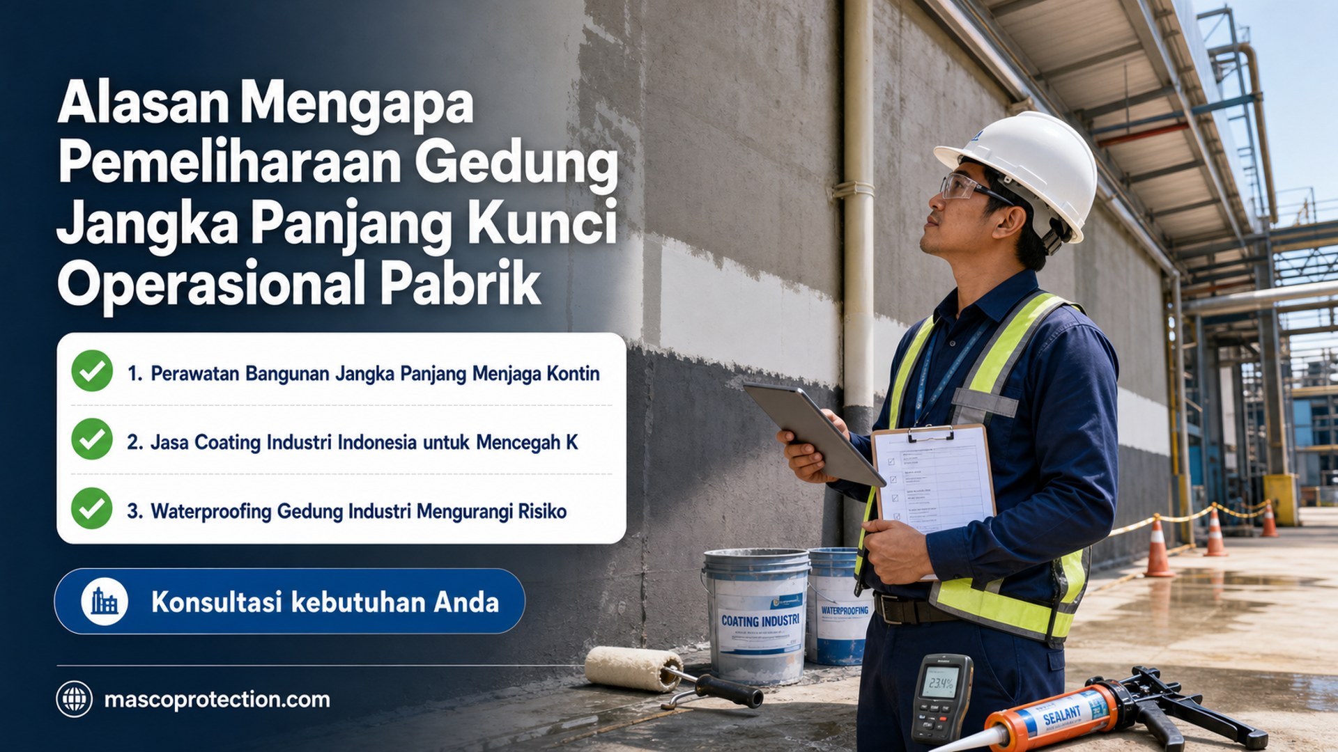 jasa coating industri Indonesia - Alasan Mengapa Pemeliharaan Gedung Jangka Panjang Kunci Operasional Pabrik