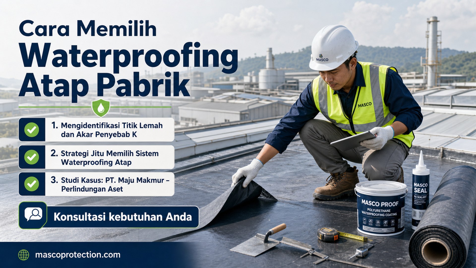 jasa coating industri Indonesia - Cara Memilih Waterproofing Atap Pabrik