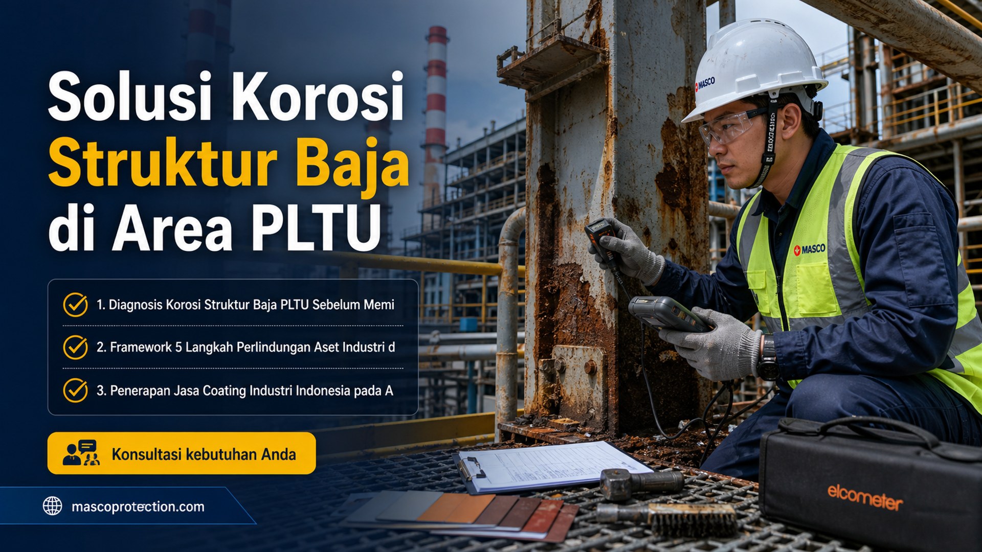 jasa coating industri Indonesia - Solusi Korosi Struktur Baja di Area PLTU