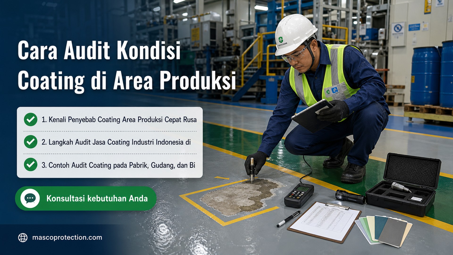 jasa coating industri Indonesia - Cara Audit Kondisi Coating di Area Produksi