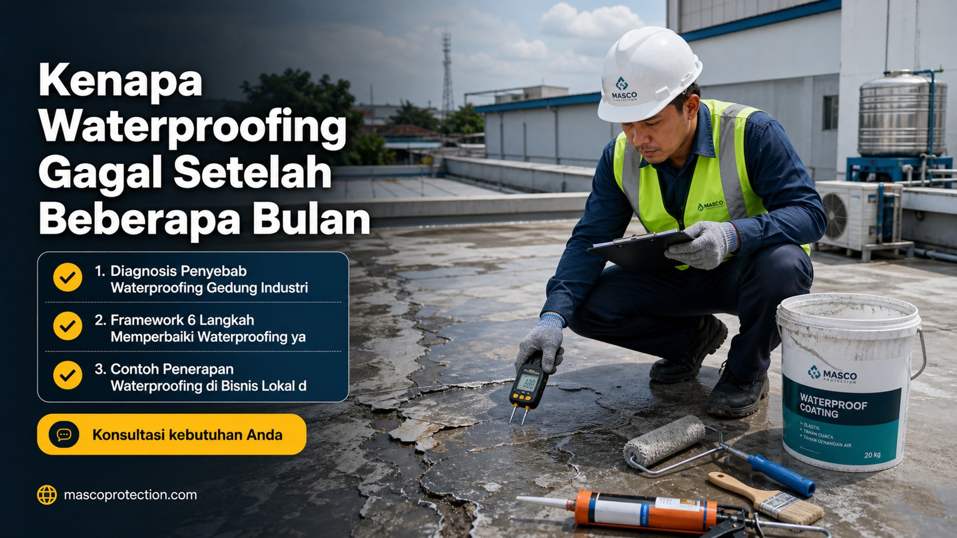 jasa coating industri Indonesia - Kenapa Waterproofing Gagal Setelah Beberapa Bulan