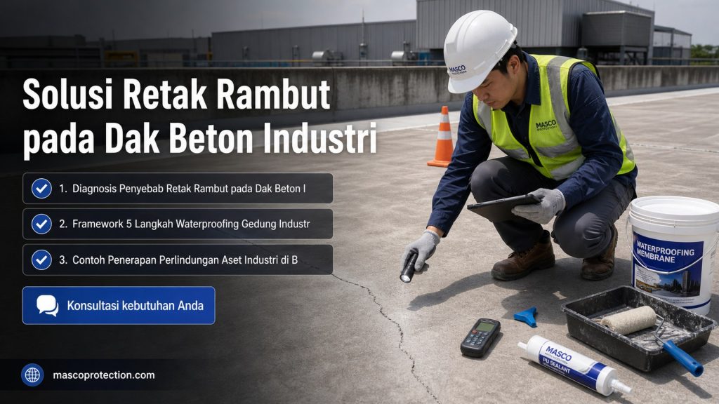 jasa coating industri Indonesia - Solusi Retak Rambut pada Dak Beton Industri