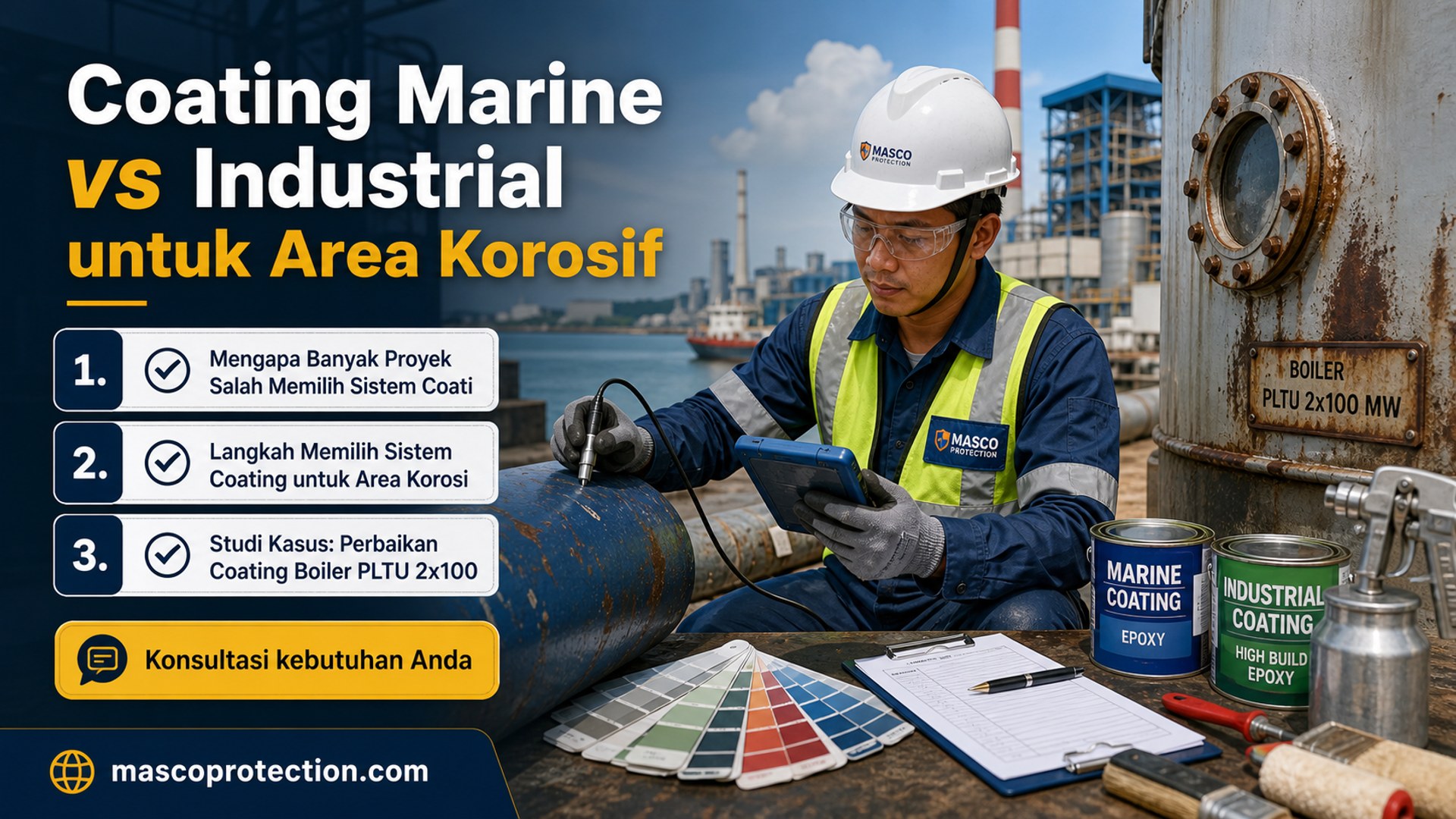 jasa coating industri Indonesia - Coating Marine vs Industrial untuk Area Korosif