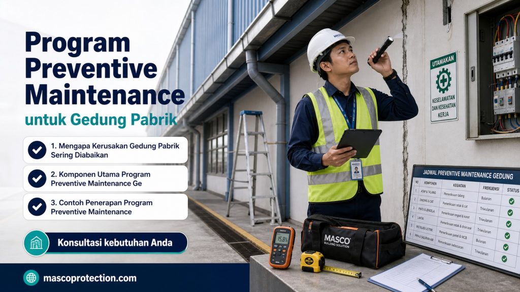 jasa coating industri Indonesia - Program Preventive Maintenance untuk Gedung Pabrik