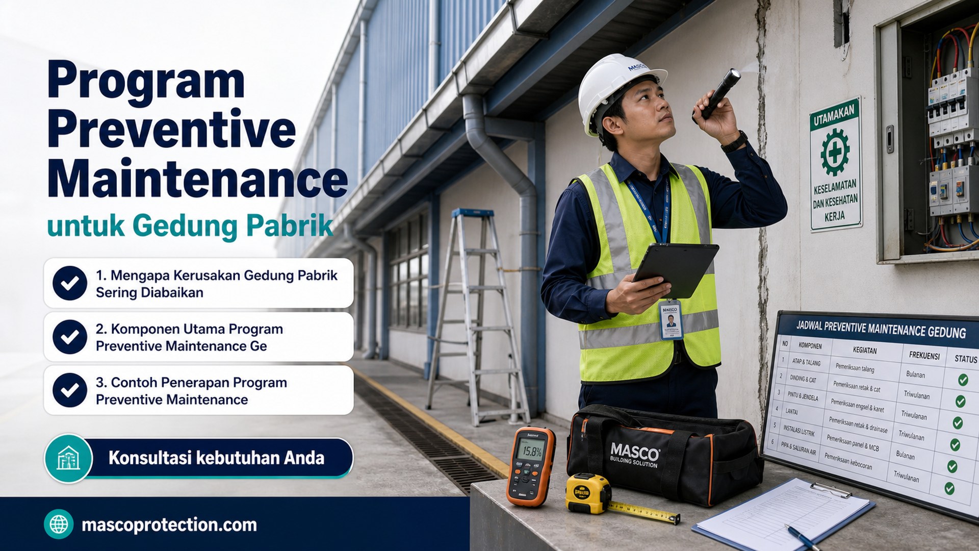 jasa coating industri Indonesia - Program Preventive Maintenance untuk Gedung Pabrik