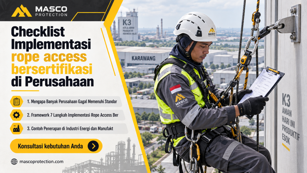jasa coating industri Indonesia - Checklist Implementasi rope access bersertifikasi di Perusahaan