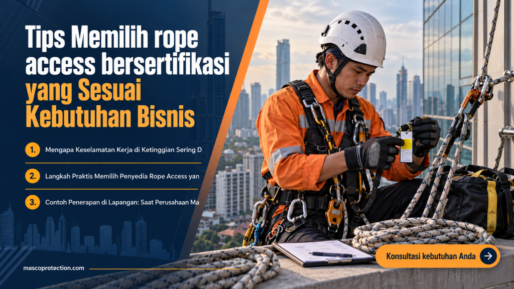 jasa coating industri Indonesia - Tips Memilih rope access bersertifikasi yang Sesuai Kebutuhan Bisnis