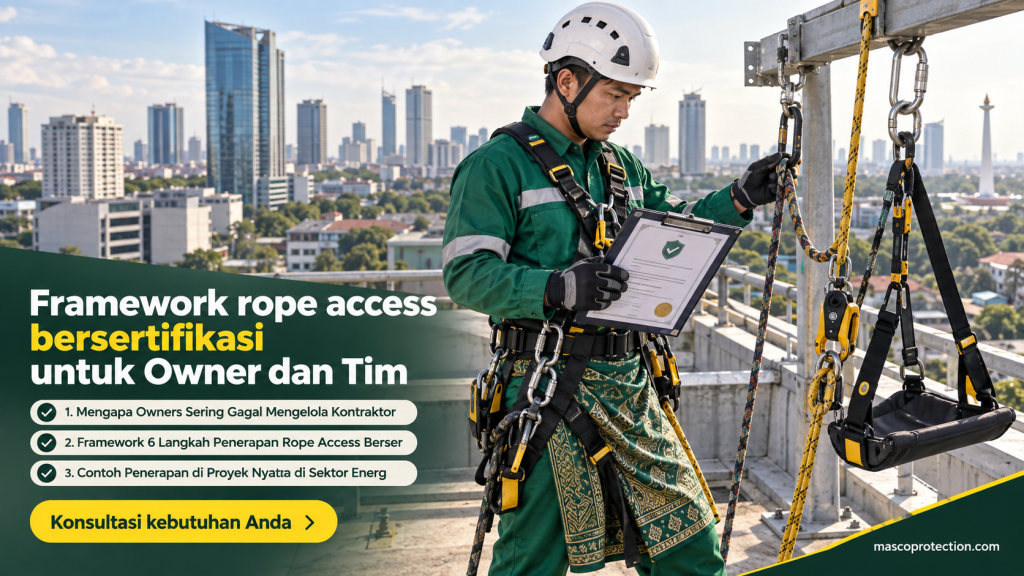 jasa coating industri Indonesia - Framework rope access bersertifikasi untuk Owner dan Tim