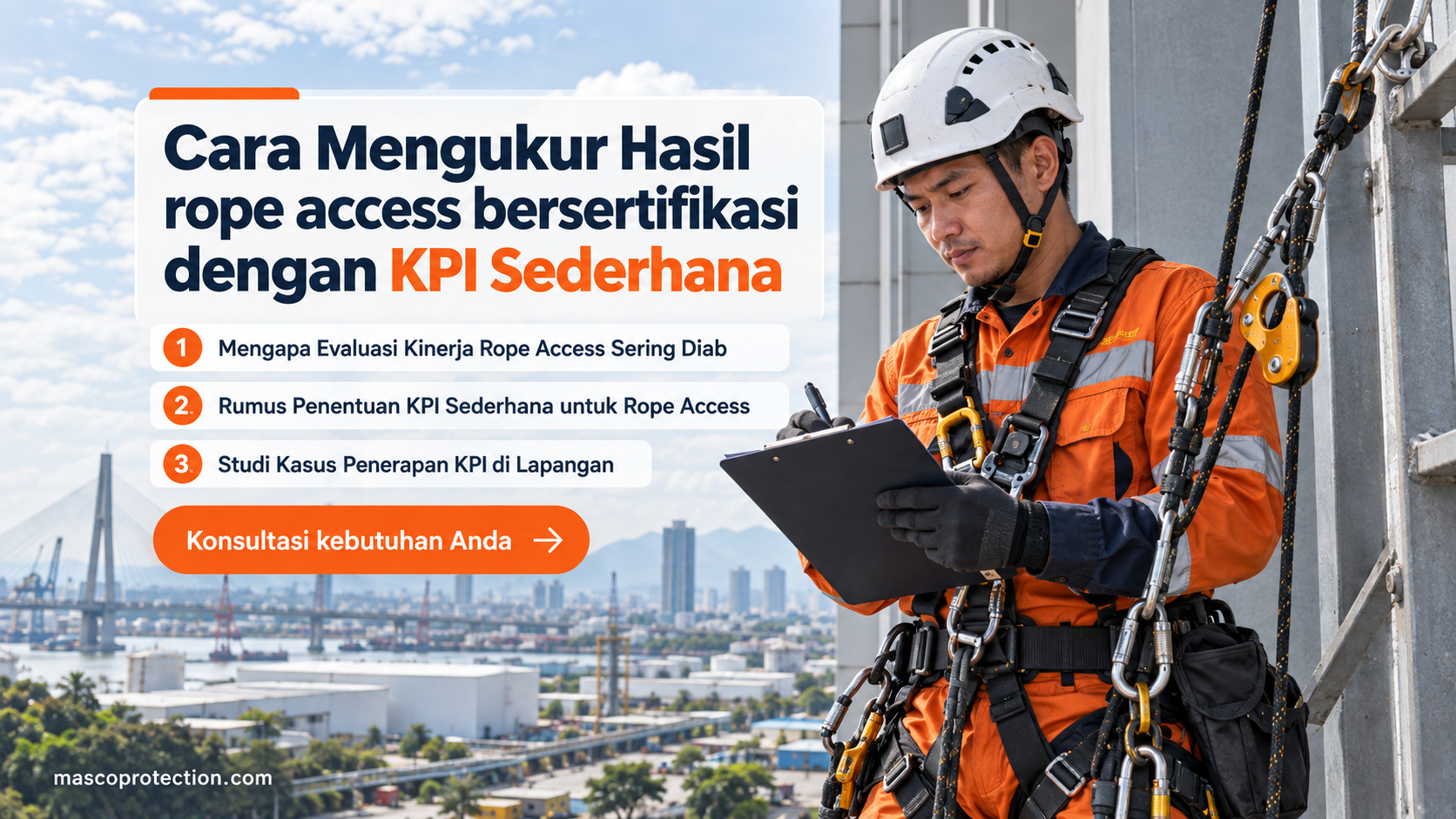 jasa coating industri Indonesia - Cara Mengukur Hasil rope access bersertifikasi dengan KPI Sederhana