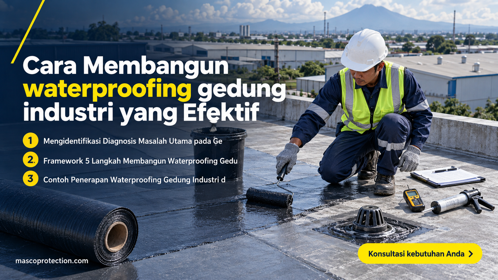 jasa coating industri Indonesia - Cara Membangun waterproofing gedung industri yang Efektif