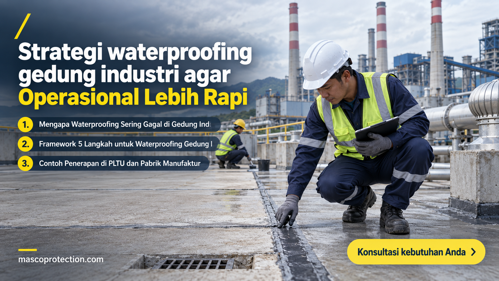 jasa coating industri Indonesia - Strategi waterproofing gedung industri agar Operasional Lebih Rapi