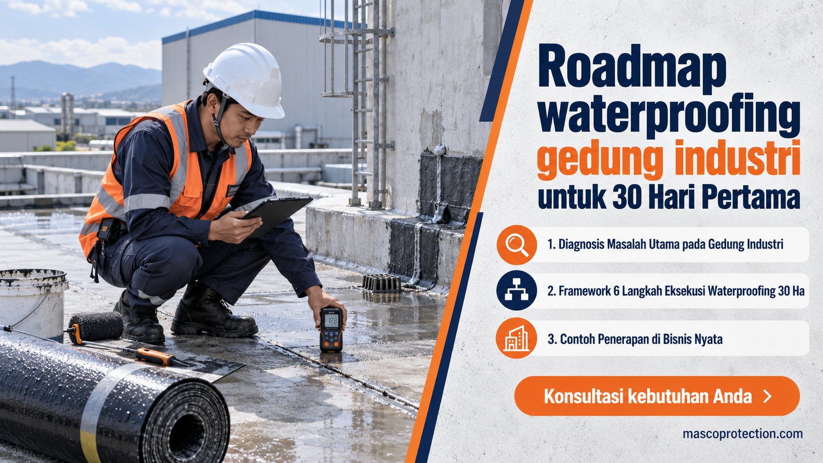 jasa coating industri Indonesia - Roadmap waterproofing gedung industri untuk 30 Hari Pertama